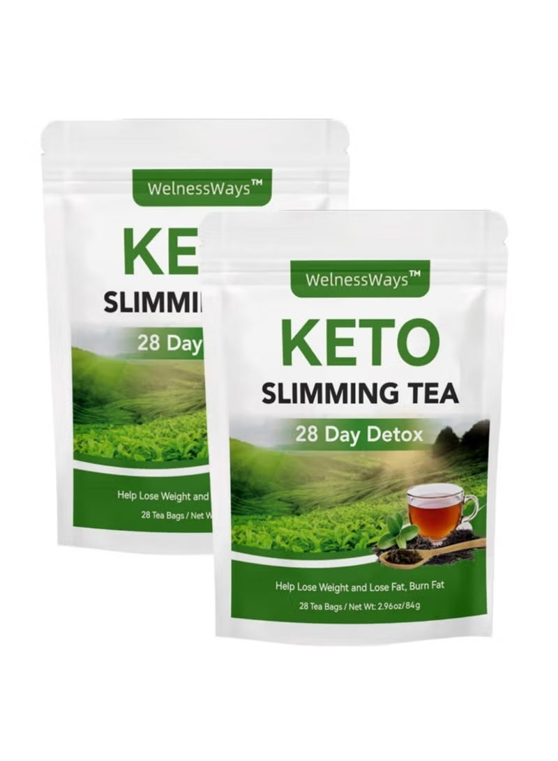 طريقة الرعاية 2-PACKS الأعشاب 28 يوم تناسب التخلص من السموم تنظيف التخسيس نحيف الشاي كيتو حرق 84g * 2 - Image 1