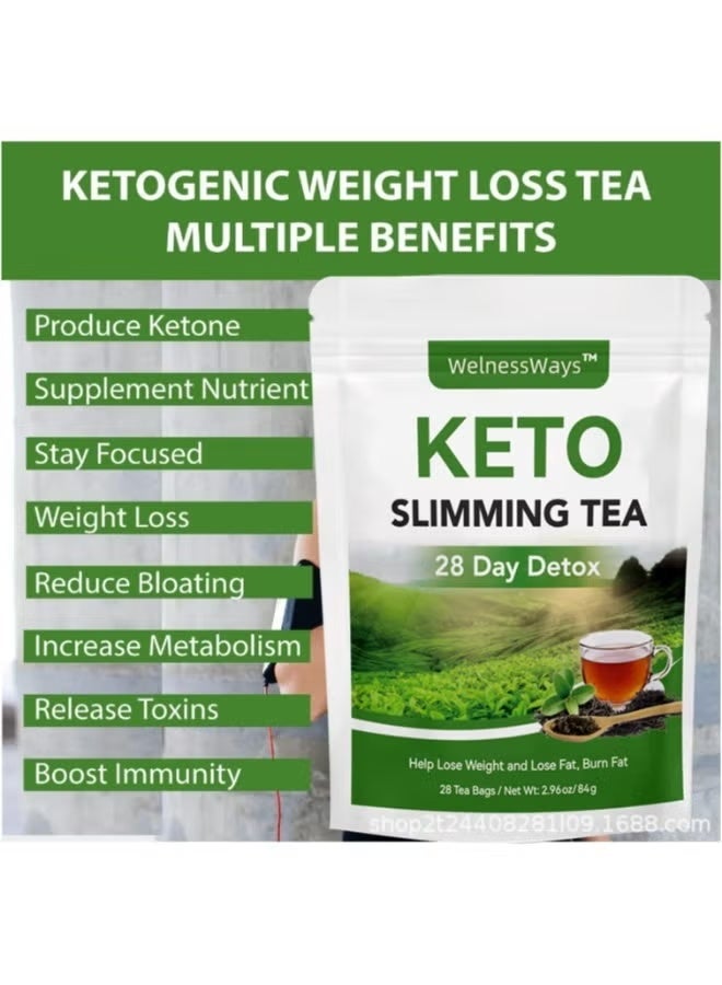 طريقة الرعاية 2-PACKS الأعشاب 28 يوم تناسب التخلص من السموم تنظيف التخسيس نحيف الشاي كيتو حرق 84g * 2 - Image 2