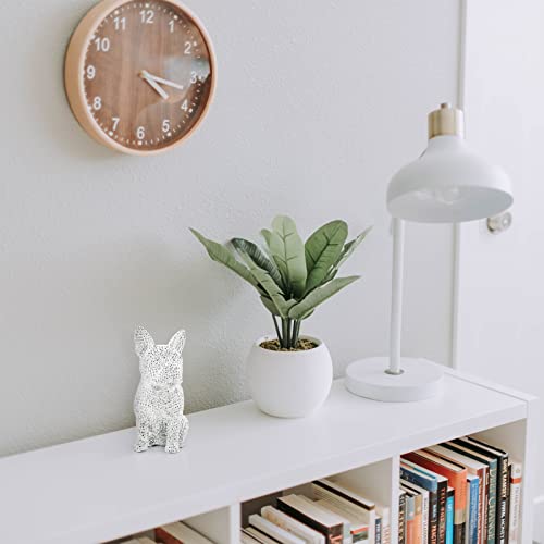 GRABADO Frenchie Statue Decor,French Bulldog Figurine for Home / Living Room Decor,Resin Silver English Bulldog Sculpture Decorations, French Bull Dog Figurine Decors for Women Men,Adornos para Sala Modernos - Image 4