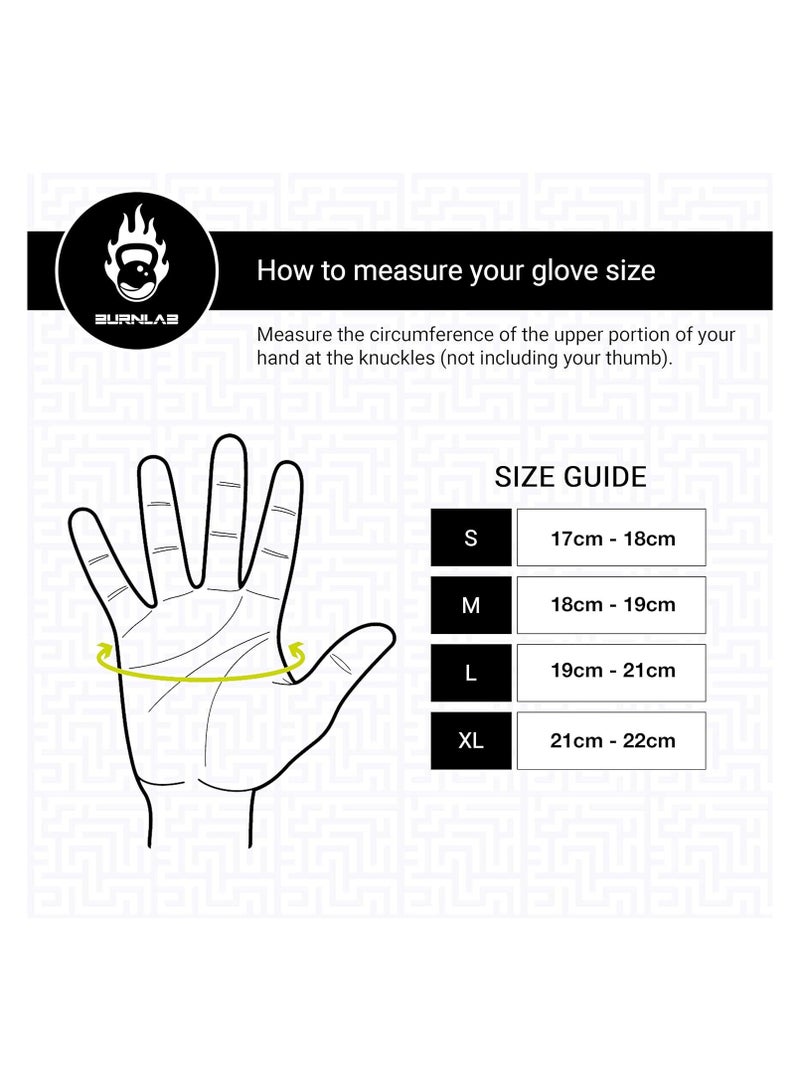 BURNLAB Burnlab Flex Gym Gloves for Men and Women - Ideal for Weightlifting, Cycling, Crossfit, Offers Good Grip and Soft Padding (XL , White) - Image 5