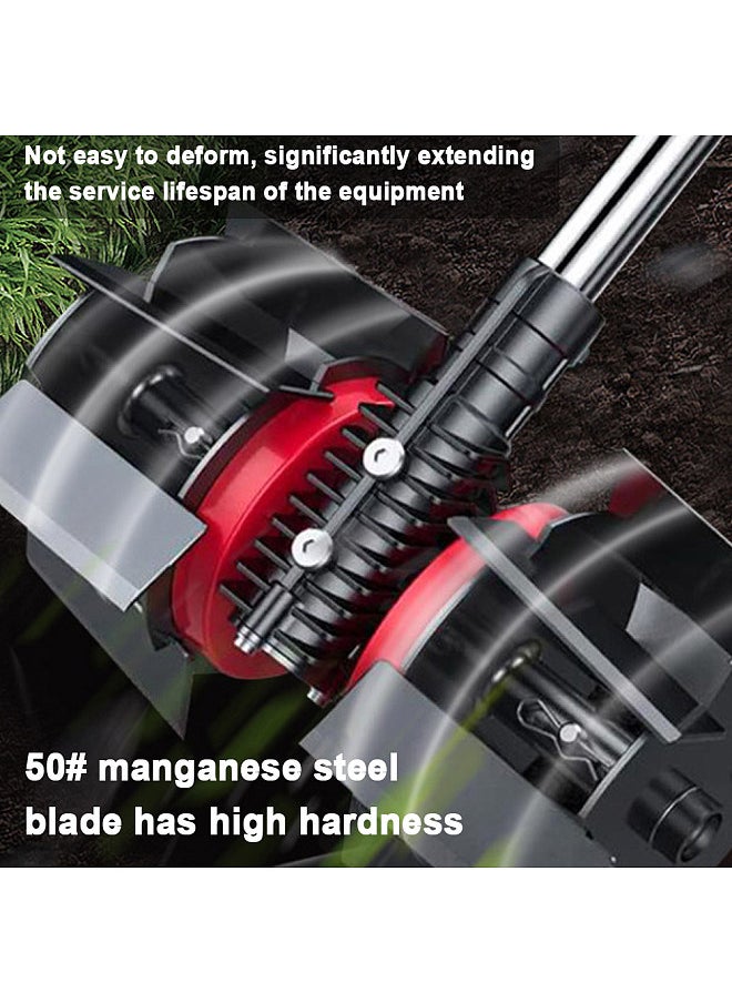 Multifunctional Lawn Mower Grass Trimmer Accessory with Interchangeable Blades Soil Loosening/Trenching/Weeding Wheel Optional