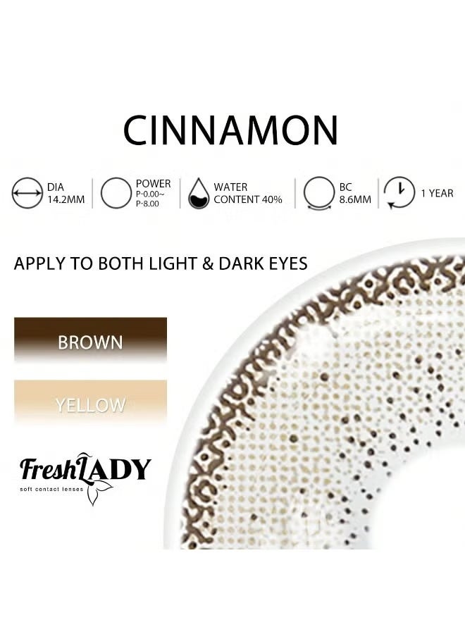 FRESH LADY Soft contact lenses for the eye - Cinnamon - Image 4