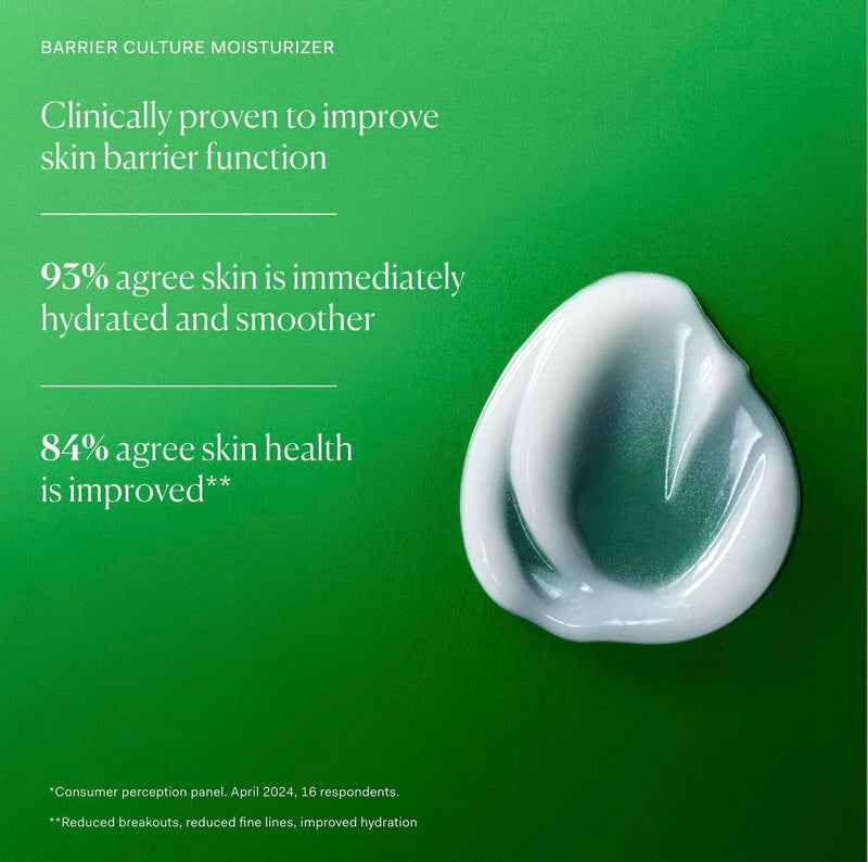 The Nue Co. BARRIER CULTURE MOISTURIZER, Hydrates Skin, pre- and probiotic with Ceramides, Peptides, Niacinamide and Squalane, For All Skin Types, Vegan, Gluten Free, 1.69 fl oz - Image 4