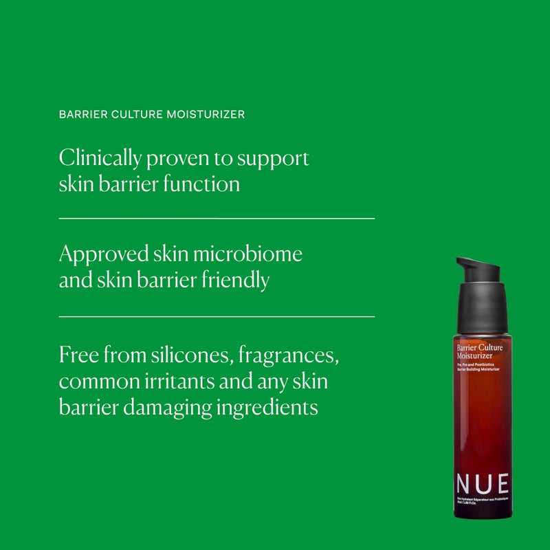 The Nue Co. BARRIER CULTURE MOISTURIZER, Hydrates Skin, pre- and probiotic with Ceramides, Peptides, Niacinamide and Squalane, For All Skin Types, Vegan, Gluten Free, 1.69 fl oz - Image 3