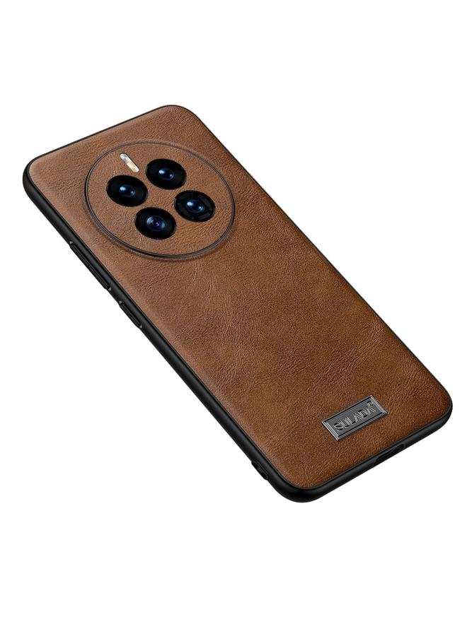 The Bros Case For Huawei Mate 50 Shockproof TPU + Handmade Leather Protective Phone Case