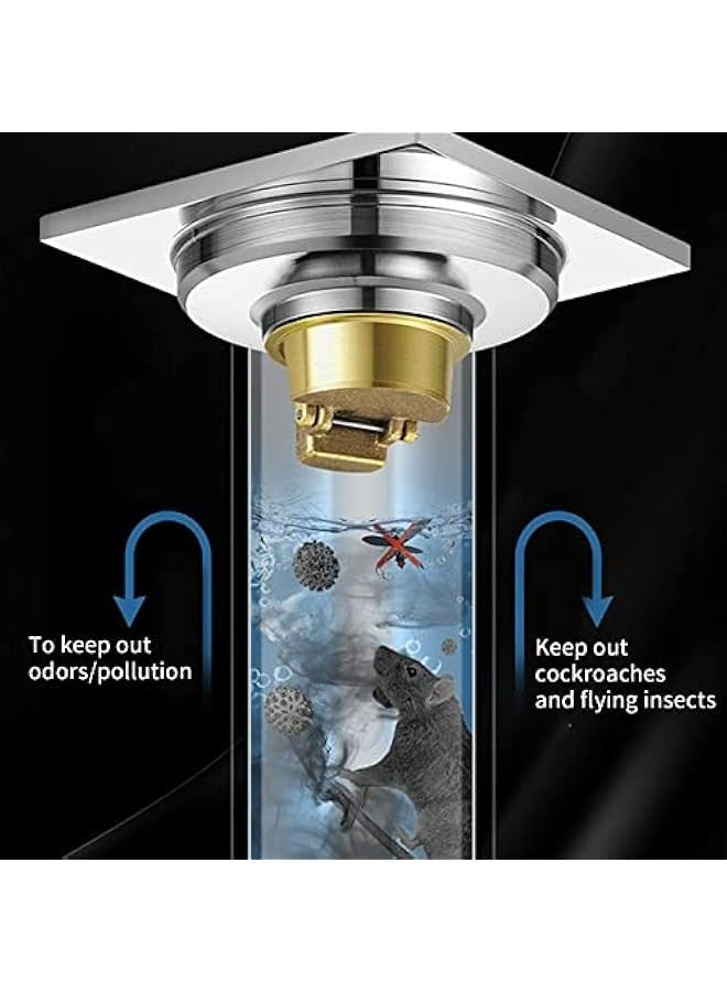 Odor-Blocking Floor Drain Core, Anti-Backflow Deodorant Insert, Shower Drain Filter, Sewer Plug, 4.2 x 4.2 x 3 cm  - Image 4