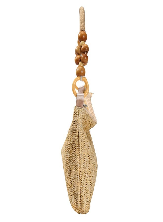 wocharm Straw Beach Bag for Women Shoulder Bag Straw Purse, Women Summer Handbag(Beige) - Image 5