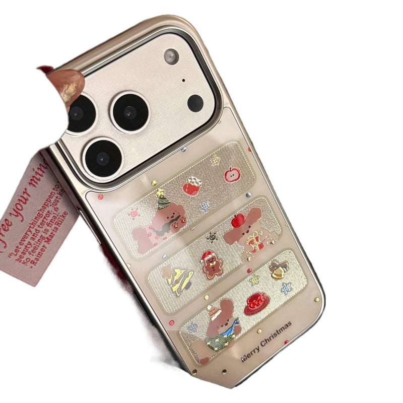 غطاء واقي، مقاوم باللون الفضي للصدمات لـ iPhone 16 / 16 Plus / 16 Pro / 16 Pro Max، Silver PC، نقشة كلب لطيف أثناء التنقل للطاولة للتنقل اليومي - Image 2