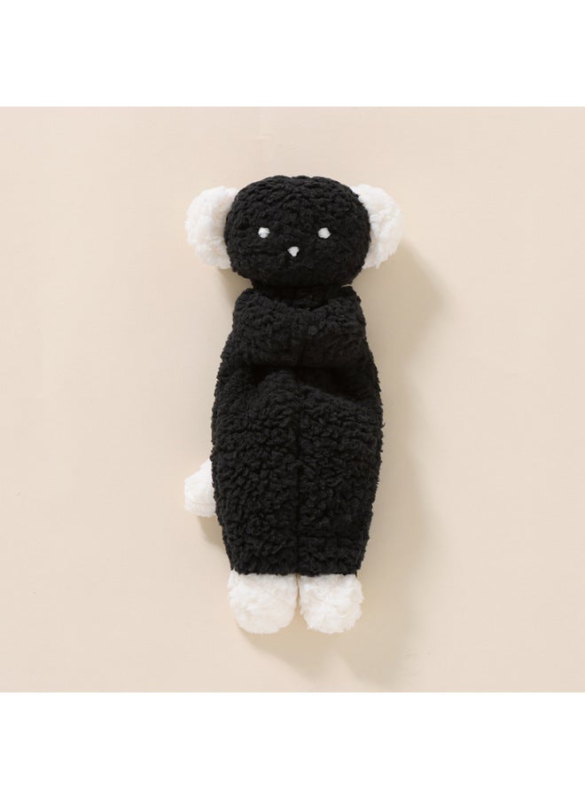 Soothing Doll Baby Anting Towel Baby Lamb Fleece Sleeping Soft Hand Doll Sleeping Finger Doll Newborn Toy-Color:White + Khaki (body White) (sheep Wool Puppy)