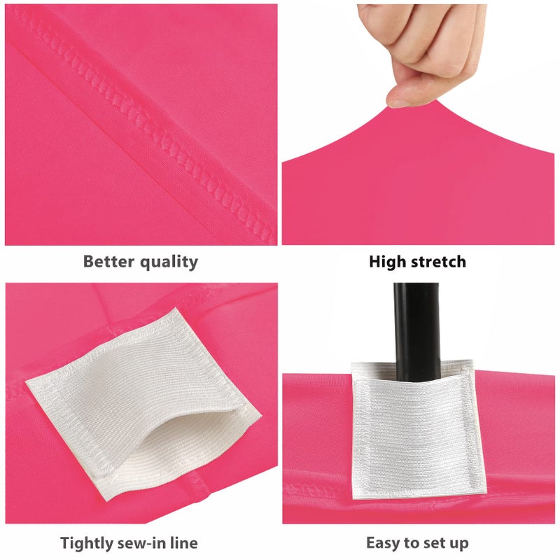 BDDC Table Covers for 6 Foot Tables, Fuchsia Washable and Wrinkle Resistant Stretch Tablecloths Rectangle 6ft for Events, Wedding, Banquets, Parties - Image 2