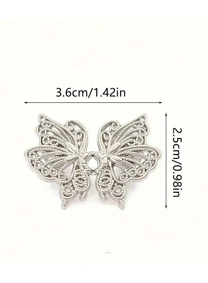 Goolsky A Half Set Of Pants Tightener, Butterfly Jeans Button Loose Jeans, Adjustable And Detachable Pants Clip For The Waist, Seamless Button To Make Jeans Smaller  - Image 3