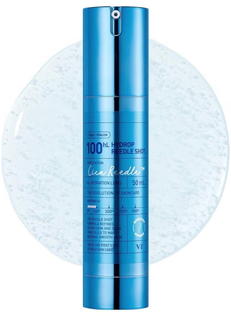 VT COSMETICS Hydrop Reedle Shot 100hL, Hyaluronic Acid Microneedling Serum, Intensive Hydrating & Moisturizing Exosome, Light-Weight, Soft Skin, Glass Skin(50ml) - Image 1