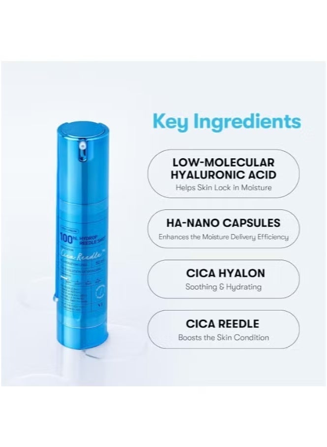 VT COSMETICS Hydrop Reedle Shot 100hL, Hyaluronic Acid Microneedling Serum, Intensive Hydrating & Moisturizing Exosome, Light-Weight, Soft Skin, Glass Skin(50ml) - Image 4