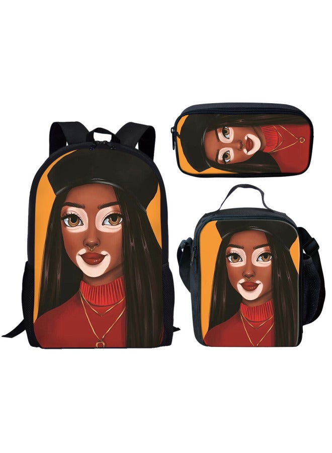 A Generation Of Custom Children's Primary School Bag Backpack Meal Bag Pen Bag Three-piece Cross-border-Color:HBC191128C+G+K - Image 3