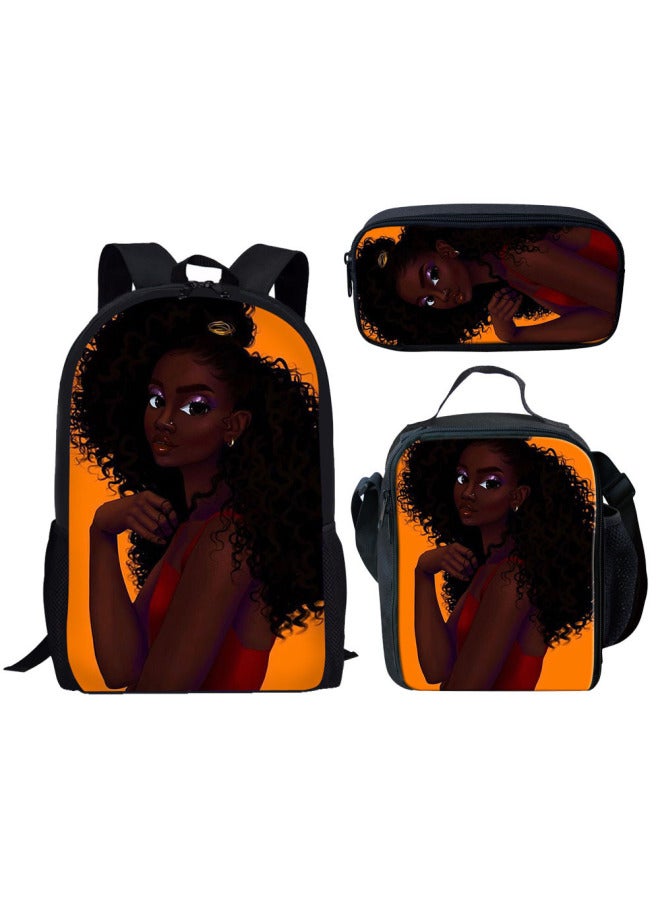 A Generation Of Custom Children's Primary School Bag Backpack Meal Bag Pen Bag Three-piece Cross-border-Color:HBC191128C+G+K - Image 1
