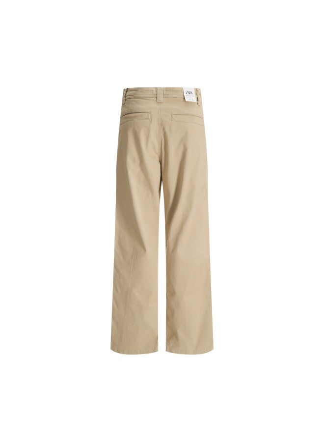Zara men's Simple Cotton Comfortable Breathable Low-key Casual Versatile Pants - Image 3
