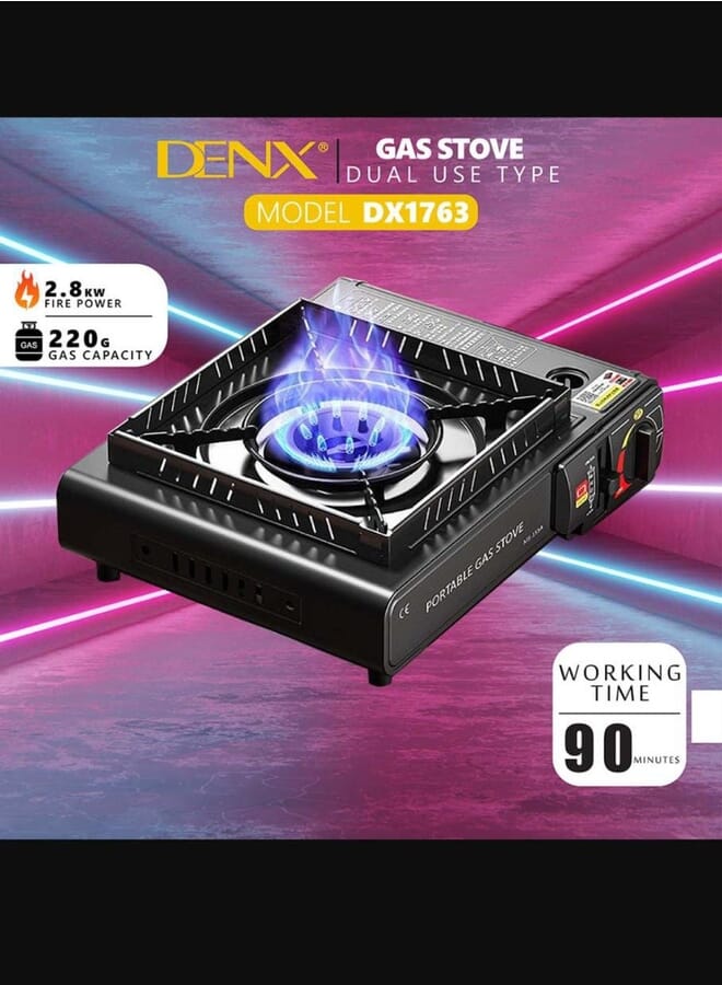 دينكس موقد غاز محمول للتخييم والاستخدام الخارجي مقاس 34×28×8 سم - Image 1