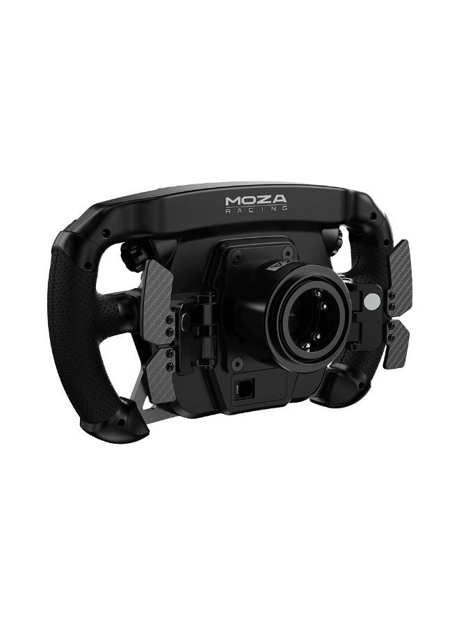 موزة عجلة قيادة موزا FSR2 فورمولا - شاشة لوحة قيادة رقمية مقاس 4.3 بوصة، وغطاء أمامي من ألياف الكربون، وأزرار RGB، ومبدلات سرعة مغناطيسية، وقابض مزدوج، وفك سريع، متوافقة مع قواعد عجلات موزا R9/R12/R16/R21 | عجلة قيادة سباقات سيم بريميوم - Image 4