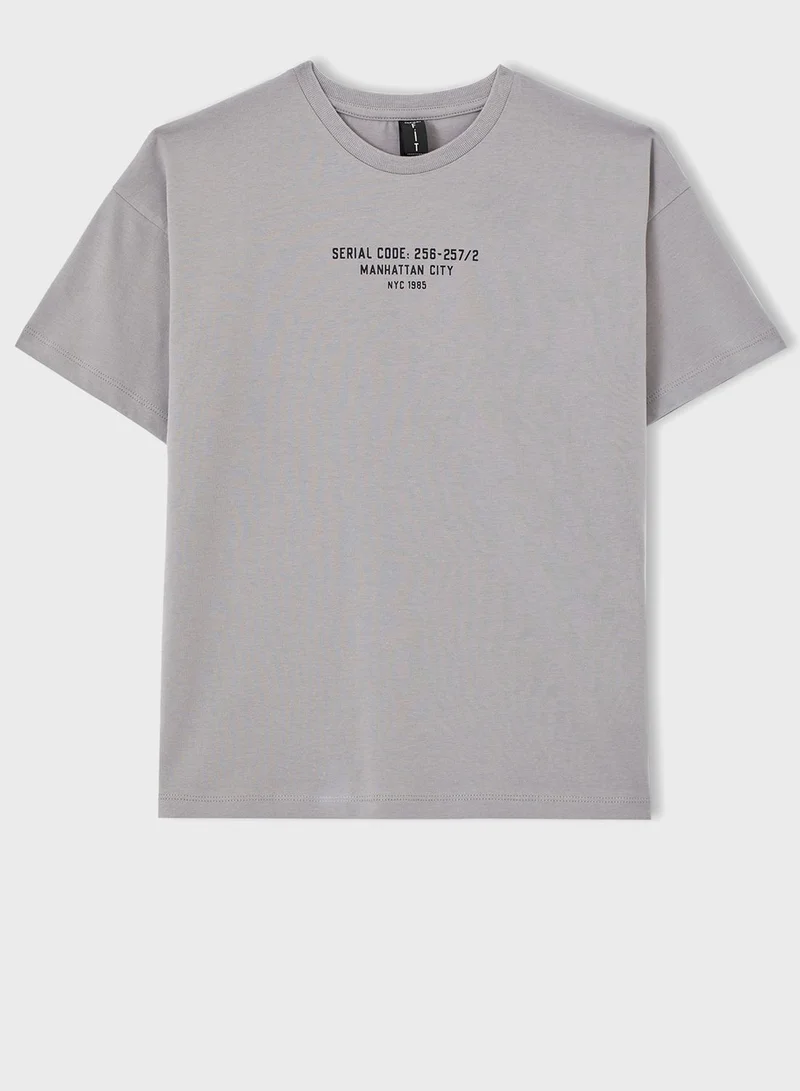 DeFacto Kids Slogan T-Shirt