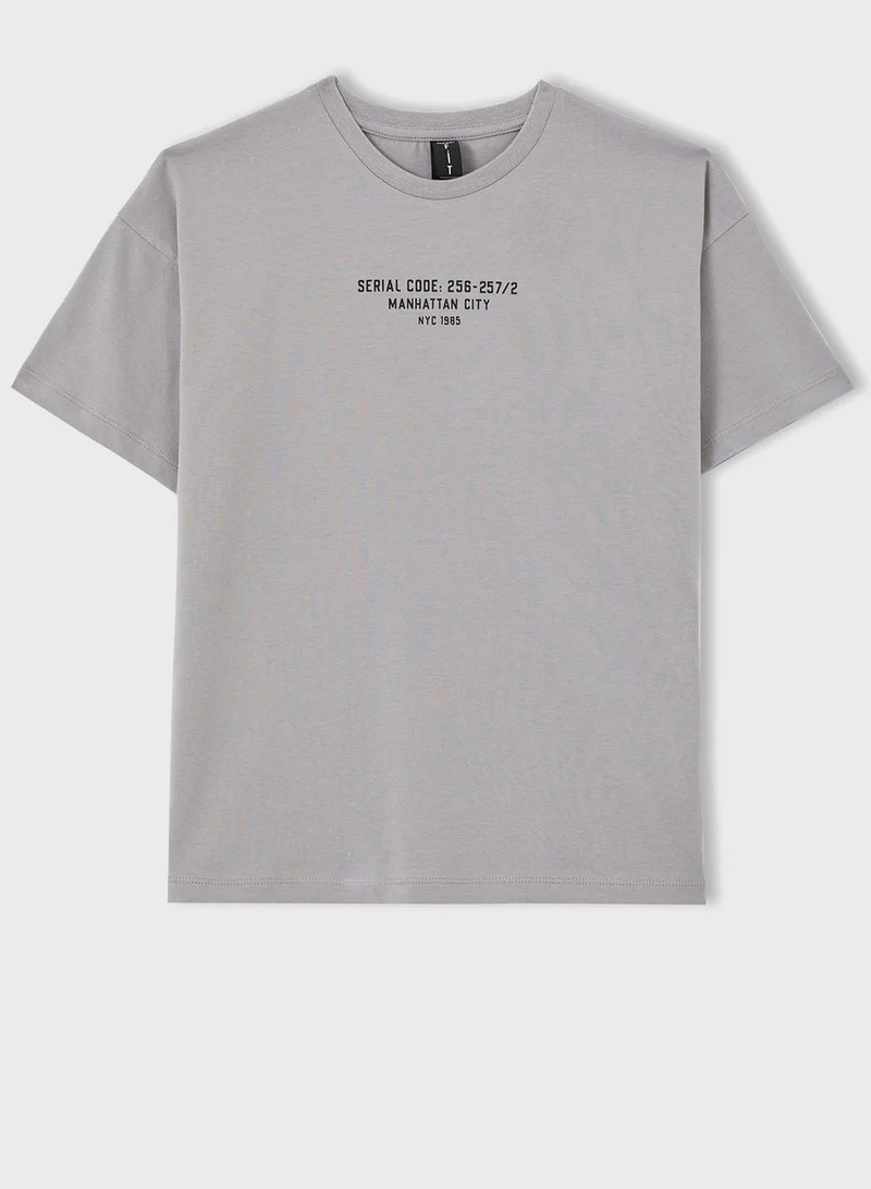 DeFacto Kids Slogan T-Shirt