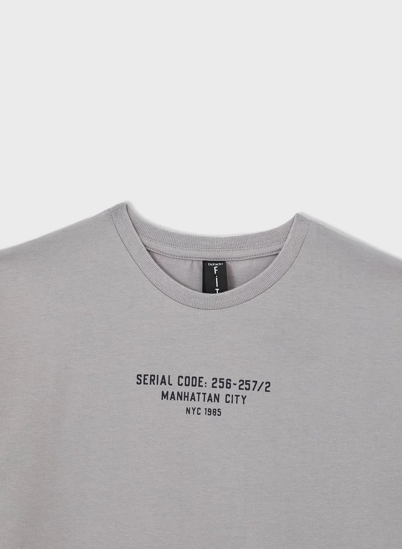 DeFacto Kids Slogan T-Shirt