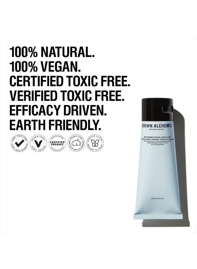 Grown Alchemist - Polishing Facial Exfoliant with Pink Grapefruit and Glucomannan Extract (75ml / 2.53oz) - Image 1