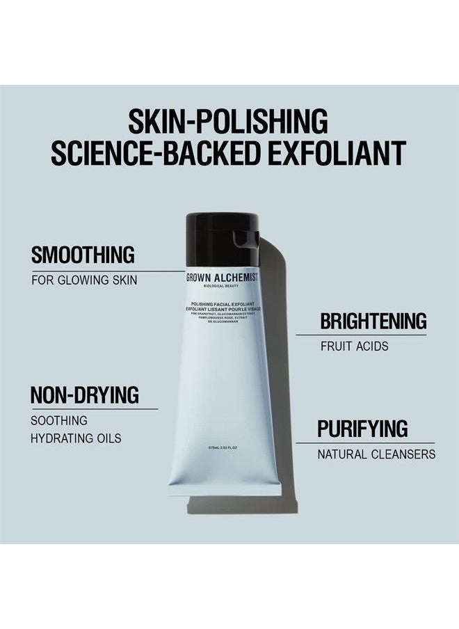 Grown Alchemist - Polishing Facial Exfoliant with Pink Grapefruit and Glucomannan Extract (75ml / 2.53oz) - Image 1