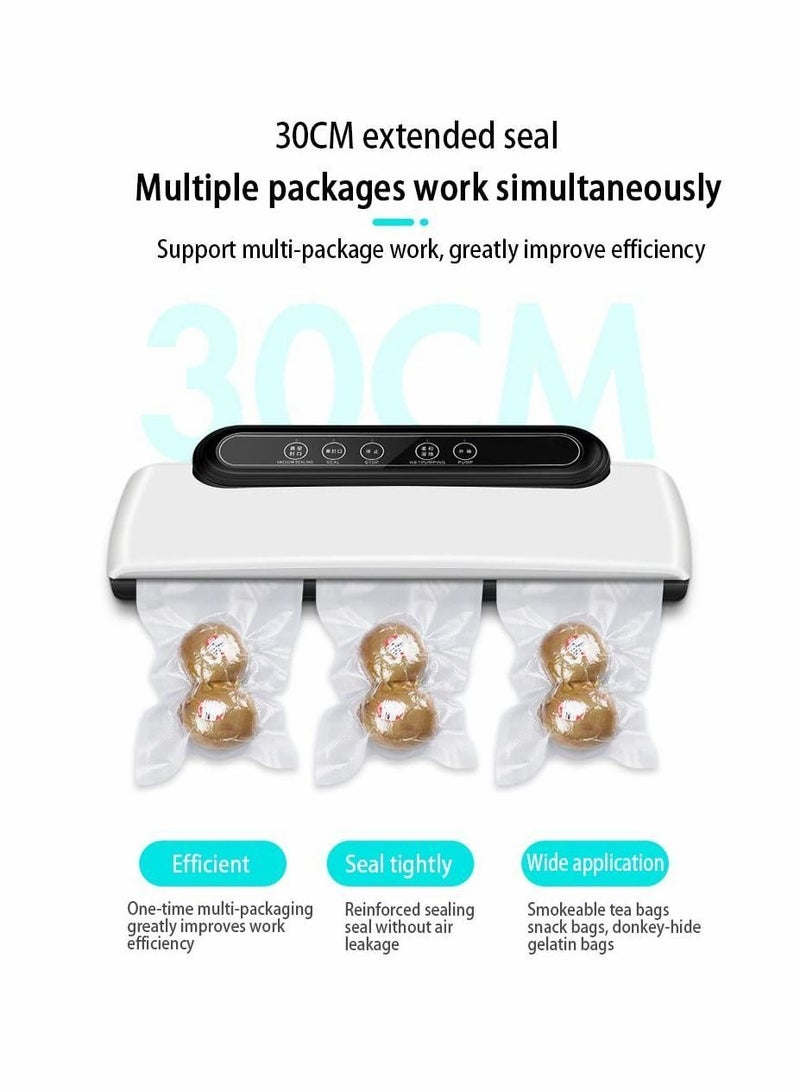 SYOSI Vacuum Sealer Machine for Food Storage, SYOSI Automatic Compressor Air Sealing System Saver, Dry Moist Oily Powder Modes, 11.8 inches, Touch Button, with 10 Bags - Image 2