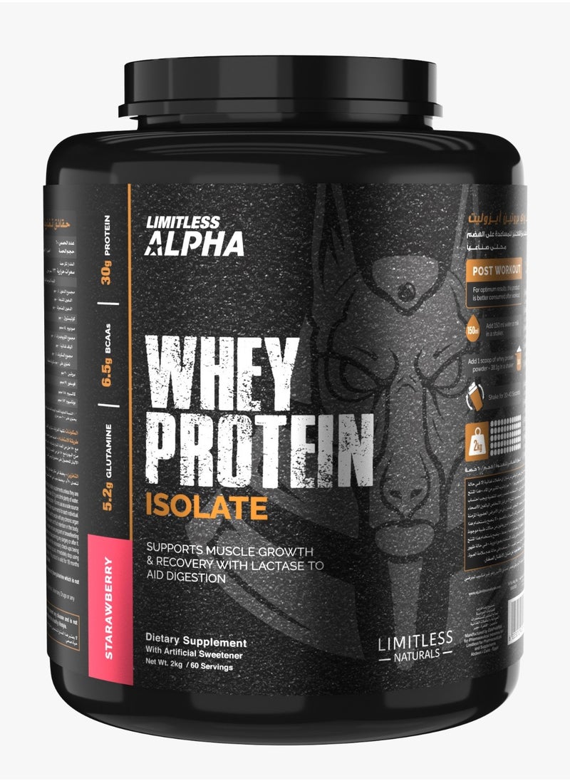 LIMITLESS Alpha Whey Protein Isolate - Strawberry 2KG 