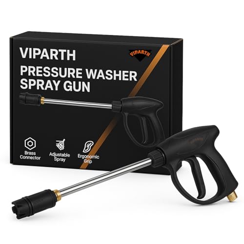 Viparth High Pressure Car Washer Gun with Adjustable Nozzle | Heavy Duty Spray Gun with Lock Trigger & Extension Rod | Suitable for Every Pressure Washer | Universal Fitting | M22 - Image 1