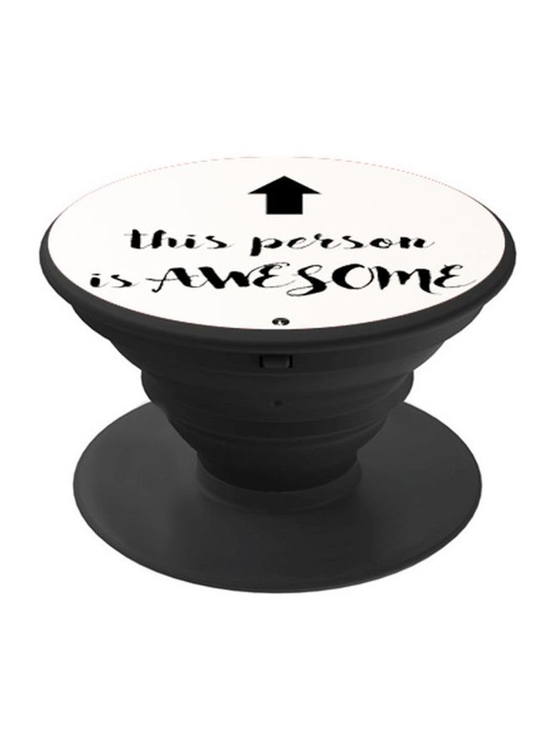 RKN Printed Pop Socket Phone Grip Black/White - Image 1