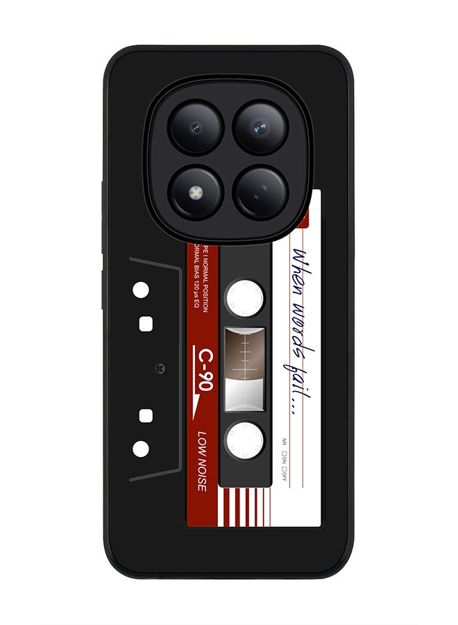 For Xiaomi Redmi Note 15 Pro 4G Case,Slim fit Camera Protection, Shockproof Thin Phone cover  - When Words Fail (Black Tape)