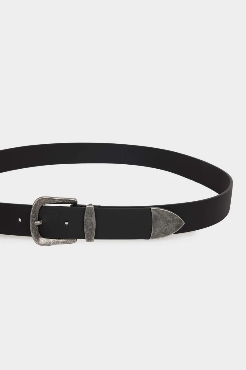 ديفاكتو Man Rectangle Clasp Faux Leather