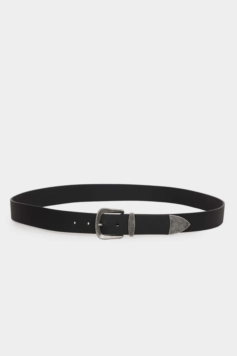 ديفاكتو Man Rectangle Clasp Faux Leather