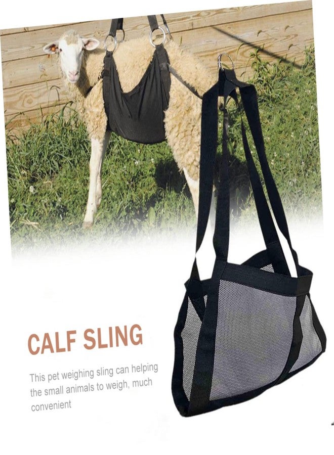 balacoo pet Spreader Hanging Scale Sling Alpaca Hanging Weight Sling Goat Lifting Harness Calf Scale Hanging Harness Pet Weighing Sling Breathable Calf Sling Animal Scale Nylon Lamb - Image 4