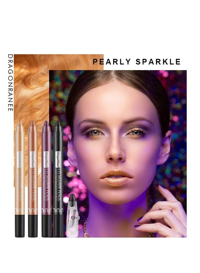 Generic Eyeshadow Stick Set, 12 Pcs Matte Eyeshadow Stick Set with Sharpener Cap, Long Lasting Pearly Sparkle Glitter Eyeshadow Pencil for Women, Girl, Show Makeup - Image 2
