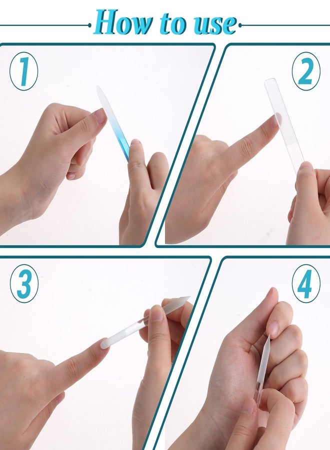 Styquenzer Crystal Nail File Set - 5 Pcs Nano Shiner Files, Glass Nail File, Cuticle Pusher, Buffer and Foot File - Image 5