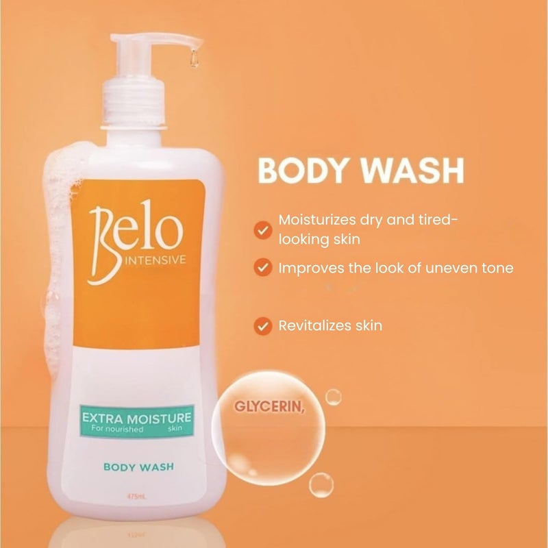 Belo Essentials Intensive Body Wash Hydrating Cleanser with Glycerin Smooth Lather Daily Shower Gel for Even Tone Skincare 475ml - Image 4