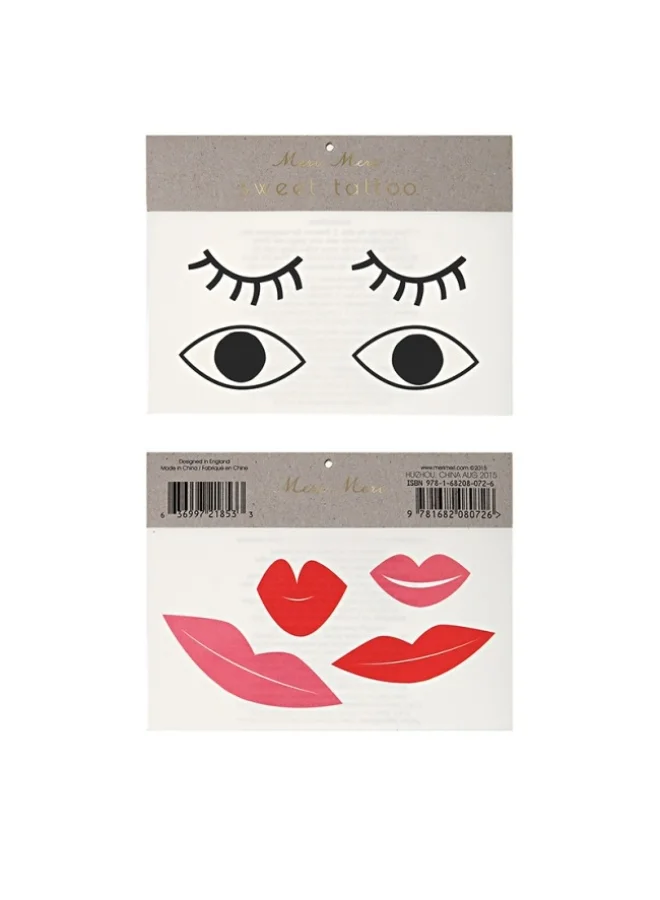 Meri Meri Eyes & Lips Tattoos
