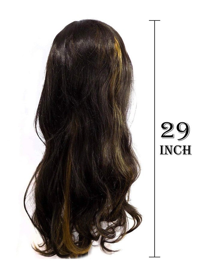 بوكسو شعر مستعار طويل مجعد كثيف للنساء من بوكسو بيوتي، 29 بوصة، بني داكن، عبوة من قطعة واحدة - Image 3