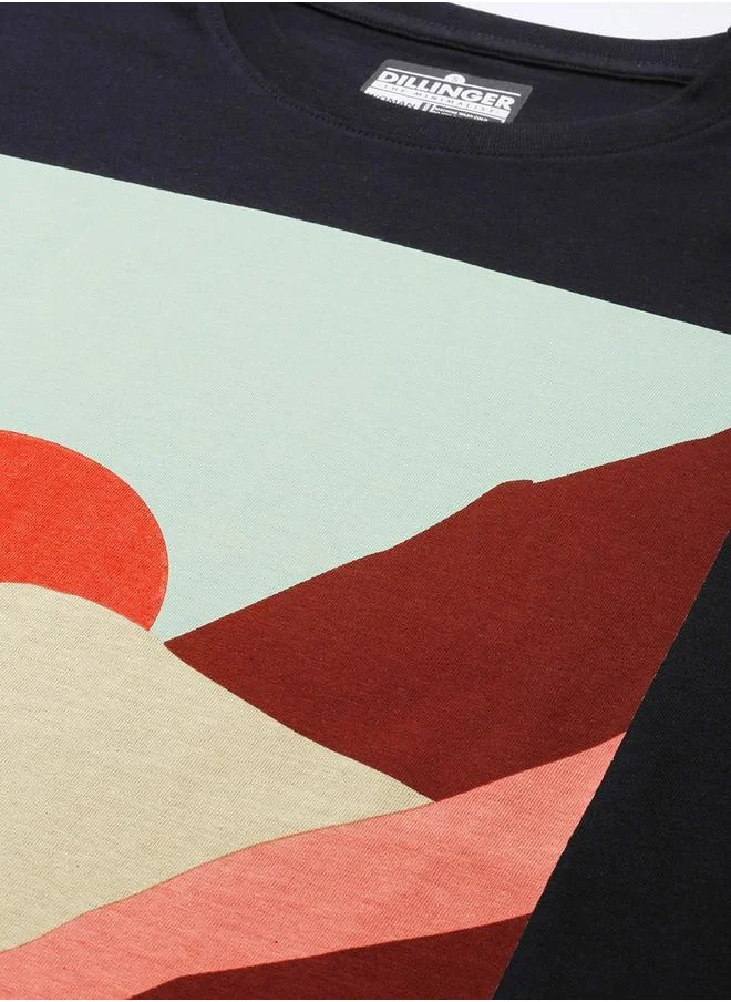 Dillinger Oversized Graphic Print Combed Cotton T-Shirt by Styli