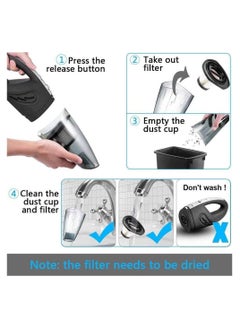 Gerenic Portable Spare Filter Cyclonic Car Vacuum Cleaner 120 W  - Image 2