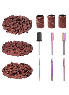 Subay Nail Drill Bits Set 6Pcs Colored 332 Nail Bits For Efile Nail Drill 300Pcs Sanding Bands 80120180 Grit For Acrylic Gel Dip Powder Nails And Manicure Pedicure  - Image 1
