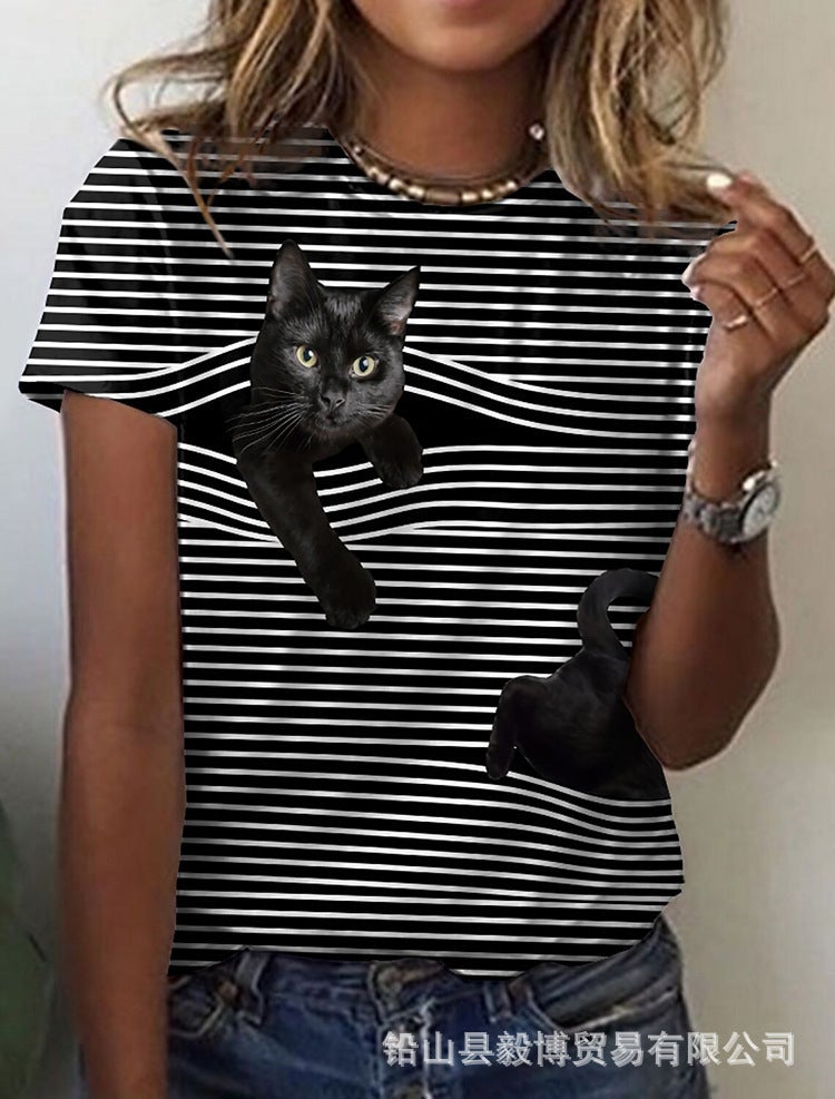 Summer T-Shirt New Fashion Cute Fox 3D Animal Print Men'S Casual Sports Short Sleeve Shirt - Image 1