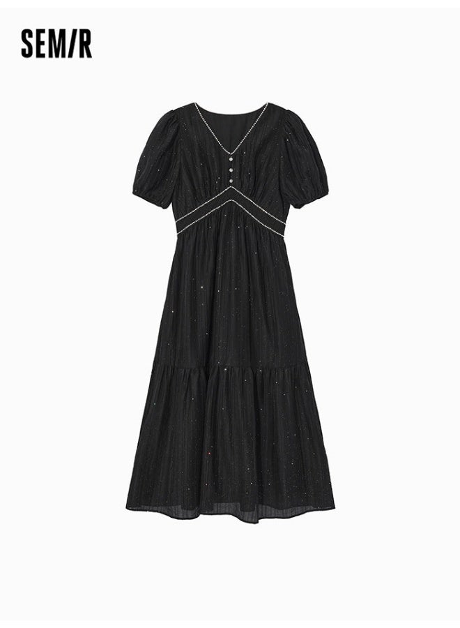 سيمير فستان طويل بتفاصيل حجارة الراين للنساء - Image 1