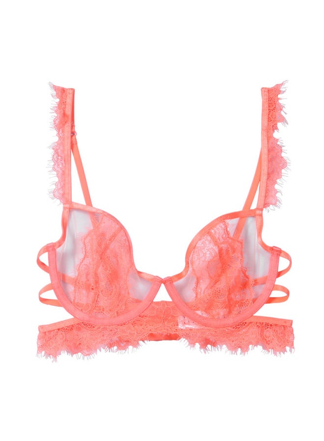Generation New Ultra-thin Comfortable Eyelash Hollow Bra Front Buckle Back Underwear Women's Bra