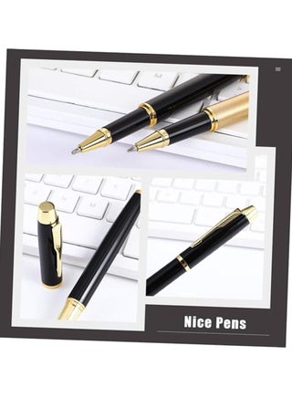 Ballpoint Pen Black Refill,Luxury Metal Ball Point Pen with 2 Refills Black Ink Pen Smooth Writing Rollerball Pen Gift for Professional Executive,Office,Nice BallPens Classy Gift Box - view 4