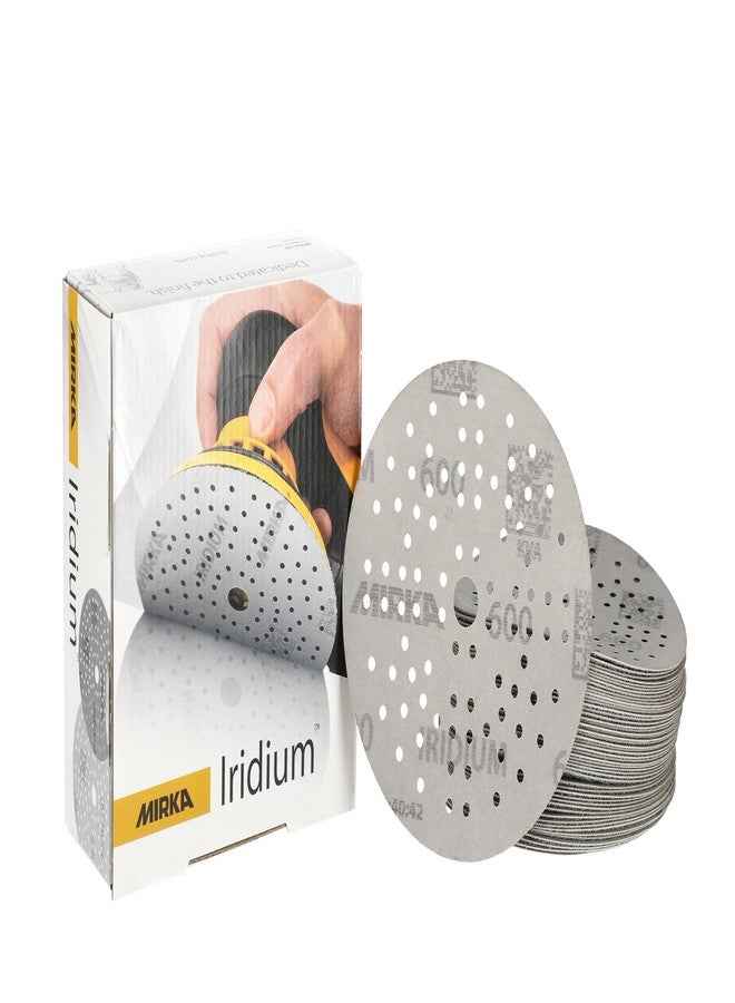 Mirka Iridium 5-Inch Sandpaper, 600 Grit - 50-Pack Hook & Loop Discs for Automotive, Wood, Wall & Body Sanding - Premium Car Sanding Paper - Image 1