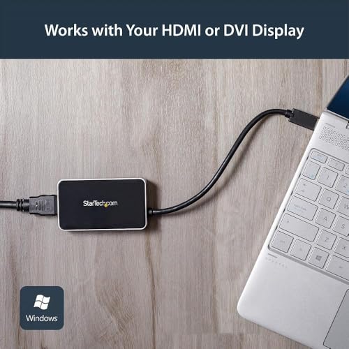 StarTech.com USB 3.0 to HDMI Adapter w/ 1x USB, HDMI Monitor Converter for Windows, TAA (no support for macOS/ChromeOS/Linux) - Image 5