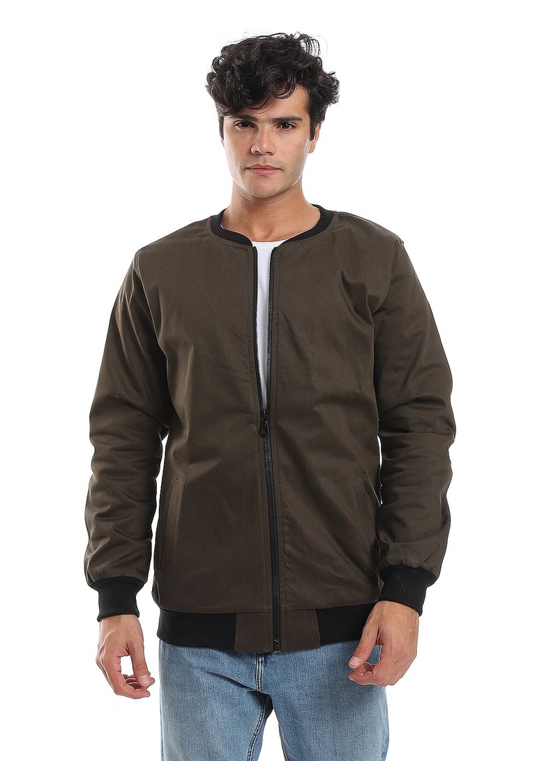 Caesar Mens Jabardine Lining Jacket With Zipper  - Image 1